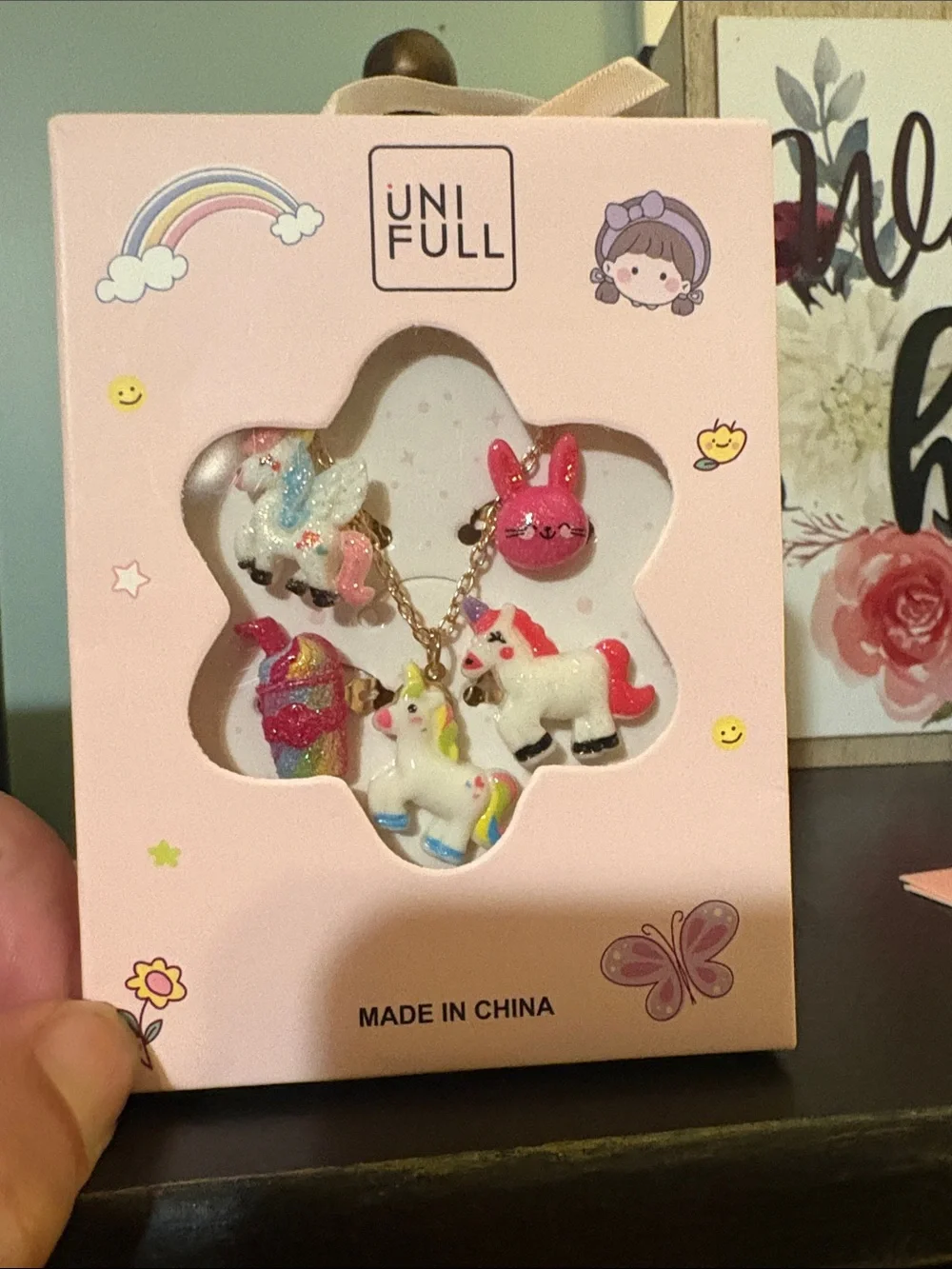 UNIF Pink and Rainbow Unicorn Charm Set for Small Pets 2/20 ♥️